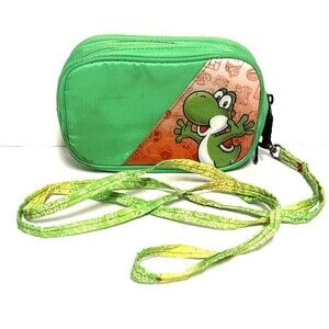 Nintendo DS Travel Carrying Case Storage Green Yoshi Super Mario Zip Around